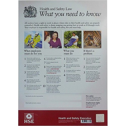 Health And Safety Law Poster